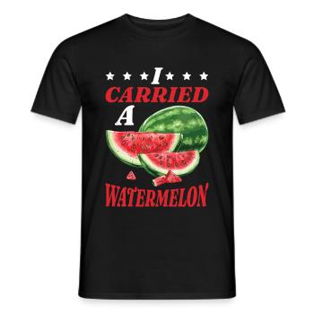 I Carried A Watermelon 36 - Männer T-Shirt - Schwarz - Vorne - AI Model Male 178 light (178cm)
