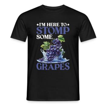 I'm Here To Stomp Some Grapes 21 - Männer T-Shirt - Schwarz - Vorne - AI Model Male 178 light (178cm)
