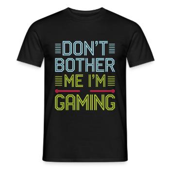 Don't Bother Me I'm Gaming 6 - Männer T-Shirt - Schwarz - Vorne - AI Model Male 178 light (178cm)