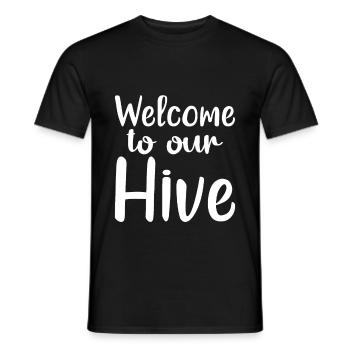 Welcome To Our Hive - Männer T-Shirt - Schwarz - Vorne - AI Model Male 178 light (178cm)