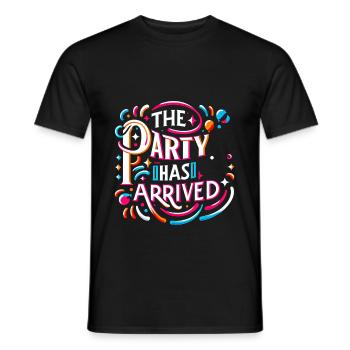 The Party Has Arrived 14 - Männer T-Shirt - Schwarz - Vorne - AI Model Male 178 light (178cm)