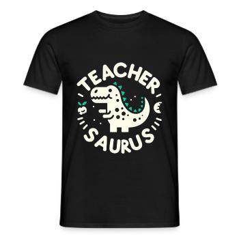 Teacher-saurus 7 - Männer T-Shirt - Schwarz - Vorne - AI Model Male 178 light (178cm)