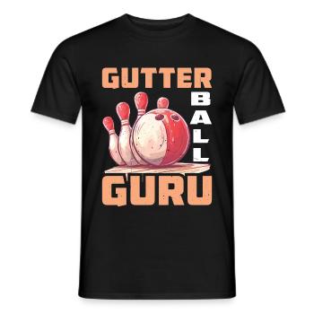 Gutter Ball Guru 2 - Männer T-Shirt - Schwarz - Vorne - AI Model Male 178 light (178cm)