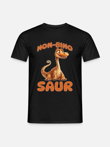 Non-Bino Saur - Männer T-Shirt - Schwarz