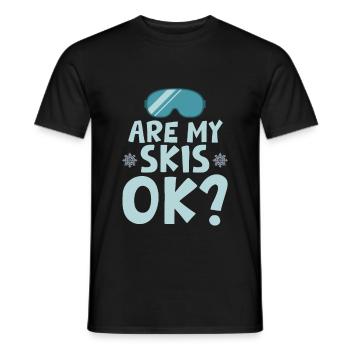 Are My Skis Ok - Männer T-Shirt - Schwarz - Vorne - AI Model Male 178 light (178cm)