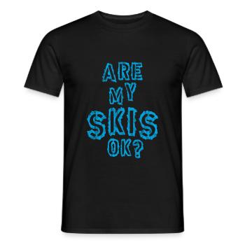 Are My Skis Ok 3 - Männer T-Shirt - Schwarz - Vorne - AI Model Male 178 light (178cm)