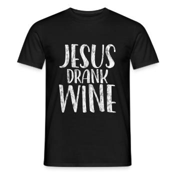 Jesus Drank Wine 5 - Männer T-Shirt - Schwarz - Vorne - AI Model Male 178 light (178cm)
