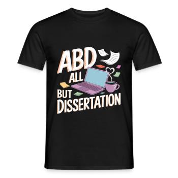 ABD All But Dissertation 4 - Männer T-Shirt - Schwarz - Vorne - AI Model Male 178 light (178cm)