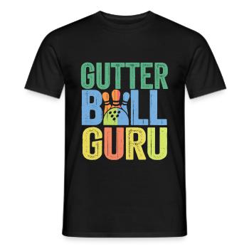 Gutter Ball Guru 6 - Männer T-Shirt - Schwarz - Vorne - AI Model Male 178 light (178cm)