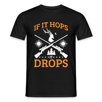 If It Hops It Drops 7 - Männer T-Shirt - Schwarz - Vorne - AI Model Male 178 light (178cm)