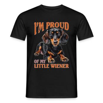 I'm Proud Of My Little Wiener - Männer T-Shirt - Schwarz - Vorne - AI Model Male 178 light (178cm)