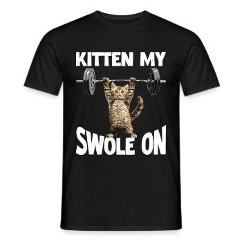 Kitten My Swole On 2 - Männer T-Shirt - Schwarz - Vorne - AI Model Male 178 light (178cm)
