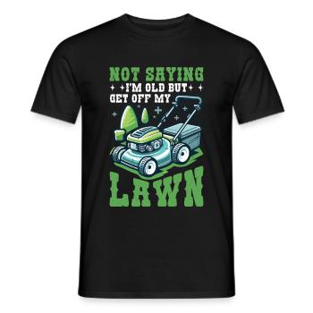 Not Saying I'm Old But Get Off My Lawn 6 - Männer T-Shirt - Schwarz - Vorne - AI Model Male 178 light (178cm)