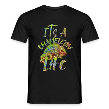 caméléon - T-shirt homme - noir - Devant - AI Model Male 178 light (178cm)