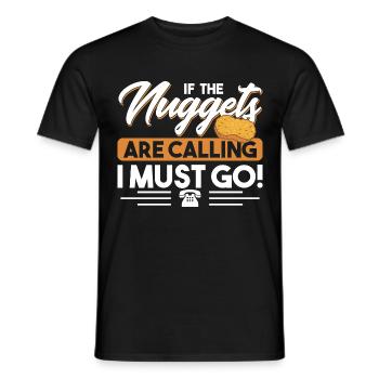 Cadeau de pépites de poulet pour les amateurs de pépites de poulet - T-shirt homme - noir - Devant - AI Model Male 178 light (178cm)