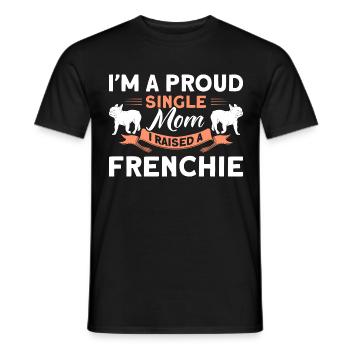 Frenchie Bulldogge Französische Bulldogge Geschenk - Männer T-Shirt - Schwarz - Vorne - AI Model Male 178 light (178cm)