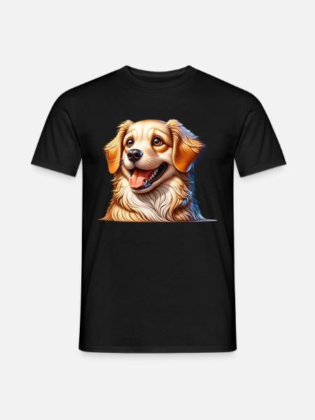 Hund lustig niedlich süß Hunde - Mænd T-shirt - sort