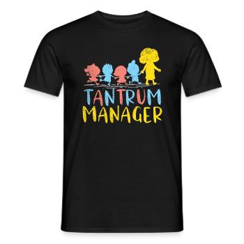 Tantrum Manager Nursery Childcare - Men's T-Shirt - black - Front - AI Model Male 178 light (178cm)