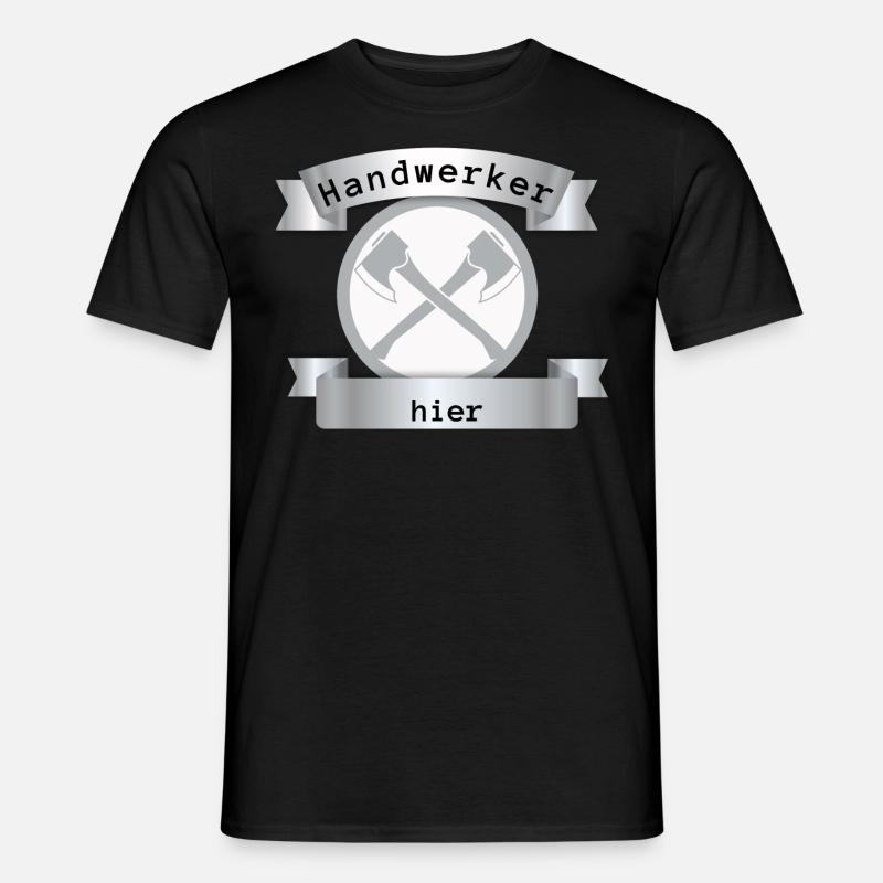 Handwerker hier - Männer T-Shirt - Schwarz