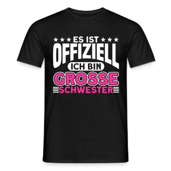 Große Schwester Bruder Schwester Geschenk - Männer T-Shirt - Schwarz - Vorne - AI Model Male 178 light (178cm)
