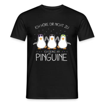 Ne t’écoute pas Penser aux Pingouins Zoo Cadeau - T-shirt homme - noir - Devant - AI Model Male 178 light (178cm)