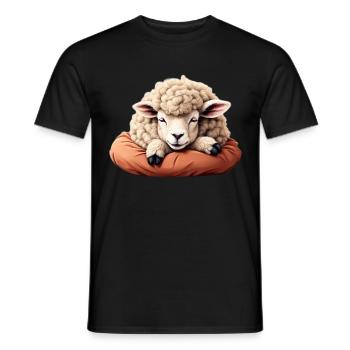 Official Sheep Sleep Shirt - Men's T-Shirt - black - Front - AI Model Male 178 light (178cm)