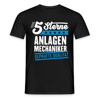 5Sterne Anlagenmechaniker - Männer T-Shirt - Schwarz - Vorne - AI Model Male 178 light (178cm)