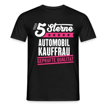 5Sterne Automobilkauffrau - Männer T-Shirt - Schwarz - Vorne - AI Model Male 178 light (178cm)