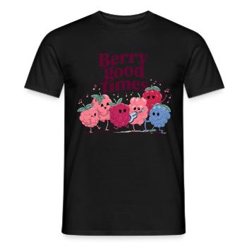 Berry Good Times Beeren Rote Früchte - Männer T-Shirt - Schwarz - Vorne - AI Model Male 178 light (178cm)