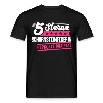 5Sterne Schornsteinfegerin - Männer T-Shirt - Schwarz - Vorne - AI Model Male 178 light (178cm)