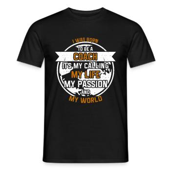 Conte du formateur - T-shirt homme - noir - Devant - AI Model Male 178 light (178cm)