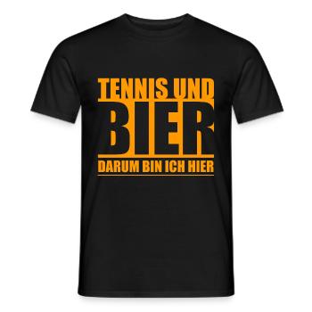 Tennis und Bier - Männer T-Shirt - Schwarz - Vorne - AI Model Male 178 light (178cm)