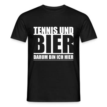 Tennis und Bier - Männer T-Shirt - Schwarz - Vorne - AI Model Male 178 light (178cm)