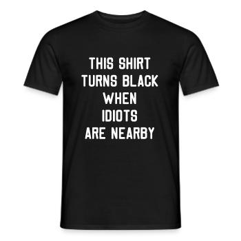 Idiots - Men's T-Shirt - black - Front - AI Model Male 178 light (178cm)