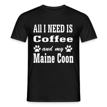 maine coon - T-shirt homme - noir - Devant - AI Model Male 178 light (178cm)