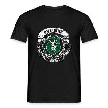 Österreich im Blut, im Herz, Steirer - Männer T-Shirt - Schwarz - Vorne - AI Model Male 178 light (178cm)