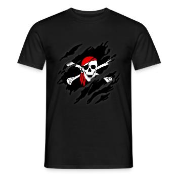 Pirate in me - Men's T-Shirt - black - Front - AI Model Male 178 light (178cm)