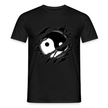 Yin and Yang in me - Men's T-Shirt - black - Front - AI Model Male 178 light (178cm)