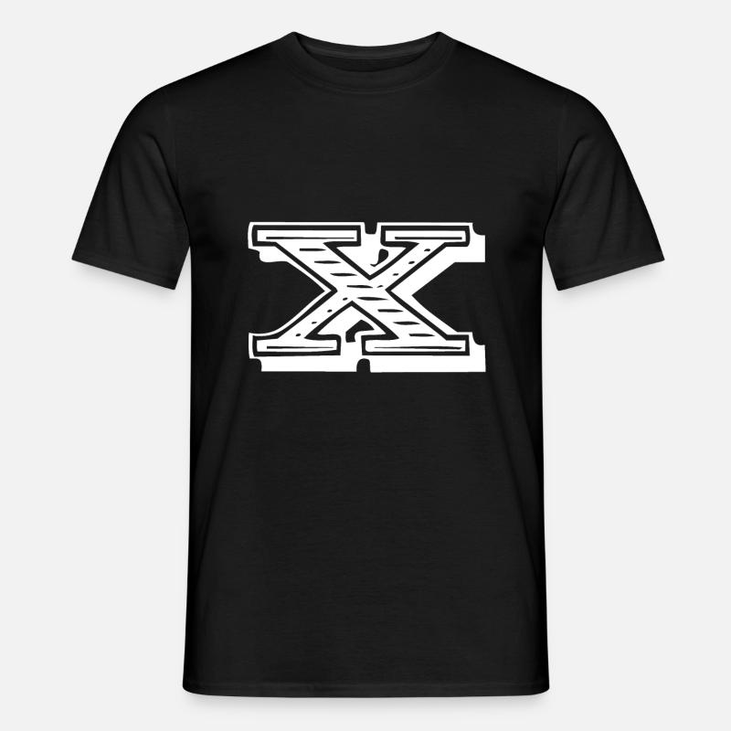 Buchstabe X - Männer T-Shirt - Schwarz