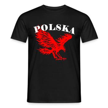 Polska - T-shirt homme - noir - Devant - AI Model Male 178 light (178cm)