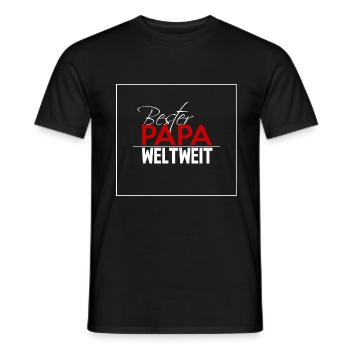 Meilleur père - PAPA Worldwide RED LABELED - T-shirt homme - noir - Devant - AI Model Male 178 light (178cm)