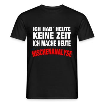 Nischenanalyse - Männer T-Shirt - Schwarz - Vorne - AI Model Male 178 light (178cm)