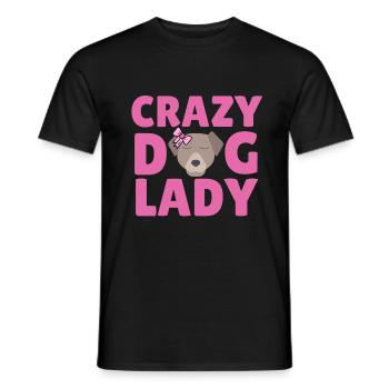 Dame de chien fou - T-shirt homme - noir - Devant - AI Model Male 178 light (178cm)