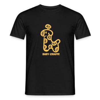 Baby giraffe - Men's T-Shirt - black - Front - AI Model Male 178 light (178cm)
