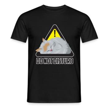 Do not disturb Cat / Katze - Männer T-Shirt - Schwarz - Vorne - AI Model Male 178 light (178cm)