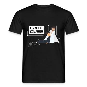 Bachelor Party Bachelor Game Over - Men's T-Shirt - black - Front - AI Model Male 178 light (178cm)