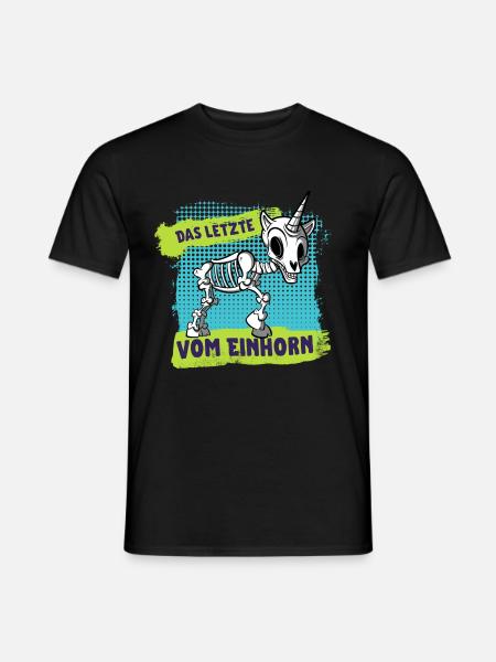 Das letzte vom Einhorn - Männer T-Shirt - Schwarz