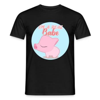 Je suis un vrai bébé Je suis un vrai bébé - T-shirt homme - noir - Devant - AI Model Male 178 light (178cm)