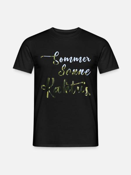 Sommer Sonne Kaktus - Männer T-Shirt - Schwarz