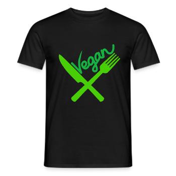 Idée de cadeau de végétarien végétarien - T-shirt homme - noir - Devant - AI Model Male 178 light (178cm)